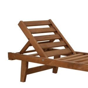 Sunset solid beech beach/garden chaise lounge