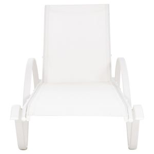 Wakana chaise longue, white aluminum with white textile, 194x54-66x30cm Hm5133,02
