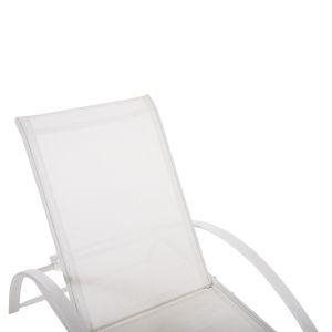 Wakana chaise longue, white aluminum with white textile, 194x54-66x30cm Hm5133,02