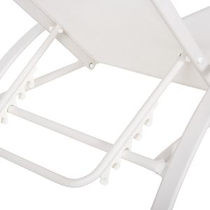 Wakana chaise longue, white aluminum with white textile, 194x54-66x30cm Hm5133,02