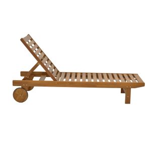 Weylar chaise lounge made of solid acacia wood 60x193x30