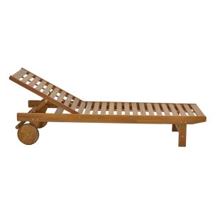 Weylar chaise lounge made of solid acacia wood 60x193x30