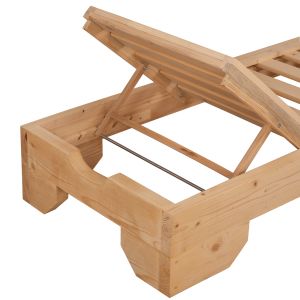 Шезлонг Wooden Heavy Duty Macedonia, натурална импрегнация, 204x77,5x29cm Hm5646,03
