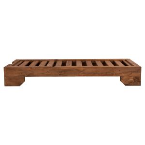 Wooden Heavy Duty Macedonia Chaise Lounge, walnut, 204x77.5x29cm Hm5646.01