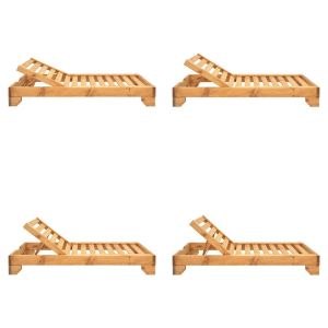 Chaise longue Zalka L1 in natural color 66x197x28cm
