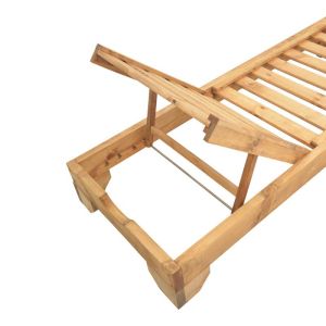 Chaise longue Zalka L1 in natural color 66x197x28cm