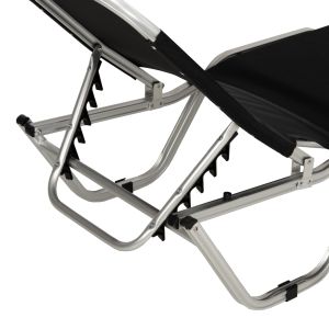 Aluminum chaise longue Waldo black 195x53-60x30cm Hm5071.90