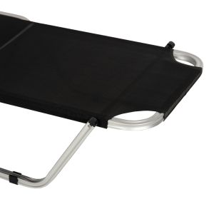 Aluminum chaise longue Waldo black 195x53-60x30cm Hm5071.90