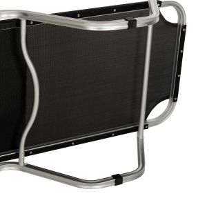 Aluminum chaise longue Waldo black 195x53-60x30cm Hm5071.90