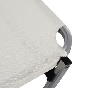 Chaise longue aluminum white 195x53-60x30cm Hm5071,03