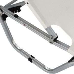 Chaise longue aluminum white 195x53-60x30cm Hm5071,03