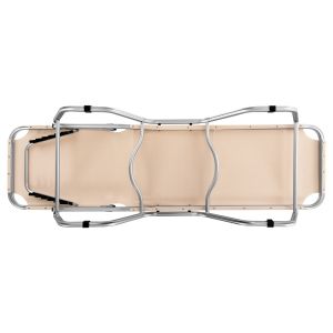 Aluminum sun lounger cream 60x195x30cm Hm5071.60