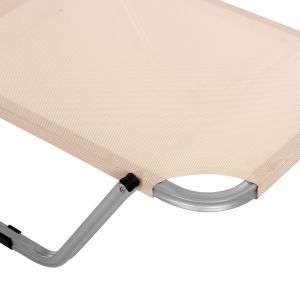 Aluminum sun lounger cream 60x195x30cm Hm5071.60