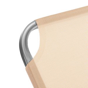 Aluminum sun lounger cream 60x195x30cm Hm5071.60