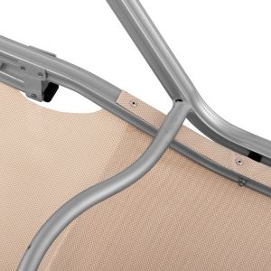 Aluminum sun lounger cream 60x195x30cm Hm5071.60