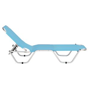 Chaise longue aluminum light blue 60x195x30cm Hm5071,08