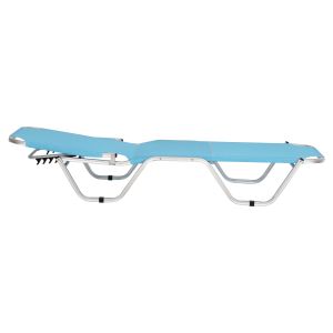 Chaise longue aluminum light blue 60x195x30cm Hm5071,08