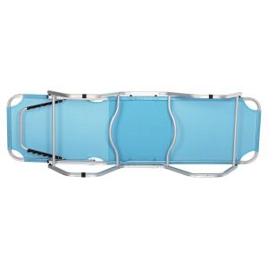 Chaise longue aluminum light blue 60x195x30cm Hm5071,08