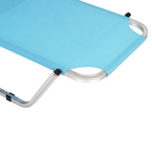 Chaise longue aluminum light blue 60x195x30cm Hm5071,08