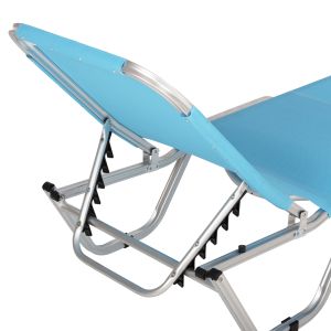 Chaise longue aluminum light blue 60x195x30cm Hm5071,08