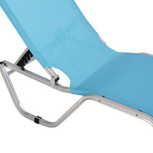 Chaise longue aluminum light blue 60x195x30cm Hm5071,08