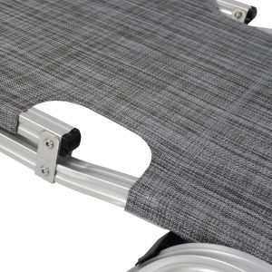 Chaise longue aluminum gray 60x195x30cm Hm5071,10