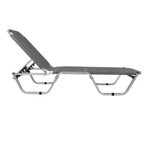 Chaise longue aluminum gray 60x195x30cm Hm5071,10