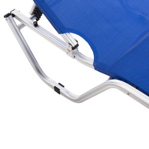 Chaise longue aluminum blue, 60x195x30cm Hm5071,01