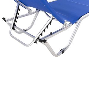 Chaise longue aluminum blue, 60x195x30cm Hm5071,01