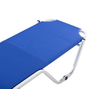 Chaise longue aluminum blue, 60x195x30cm Hm5071,01