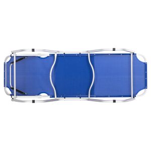 Chaise longue aluminum blue, 60x195x30cm Hm5071,01