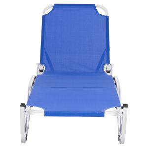 Chaise longue aluminum blue, 60x195x30cm Hm5071,01