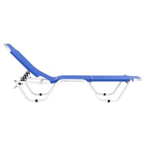 Chaise longue aluminum blue, 60x195x30cm Hm5071,01