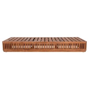 Chaise longue without cushions Vernon Hm6331 teak wood in natural color 200x80x25cm.