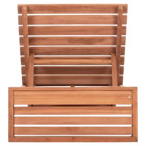 Chaise longue without cushions Zizel Hm6161 teak wood in natural color 200x71x30cm.