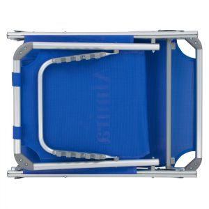 Beach lounger, heavy type, blue aluminum, 188x58x28-80cm Hm5054,01