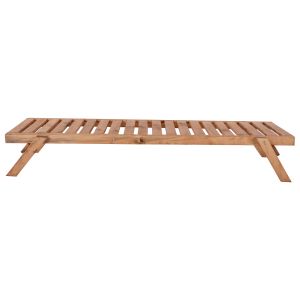 Chaise lounge solid wood Cmarch in natural color 72x196x29-84cm Hm11431,03