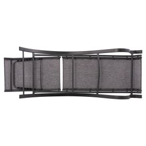 Aluminum chaise longue, gray with gray textile, 194x54-66x30cm Hm5133,01