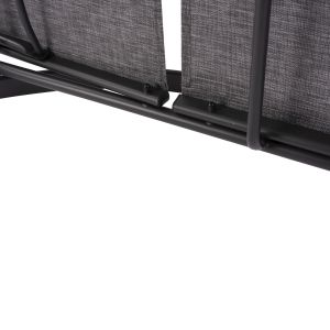 Aluminum chaise longue, gray with gray textile, 194x54-66x30cm Hm5133,01