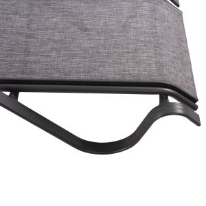 Aluminum chaise longue, gray with gray textile, 194x54-66x30cm Hm5133,01