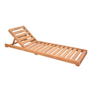 Chaise longue with cushion Specta solid beech wood 60x190x50 cm