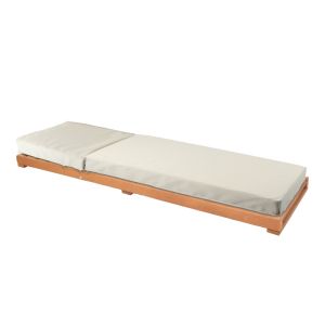 Chaise longue with cushion Specta-vertian solid beech wood 60x190x50cm