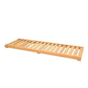 Chaise longue with cushion Specta-vertian solid beech wood in natural color 60x190x50cm