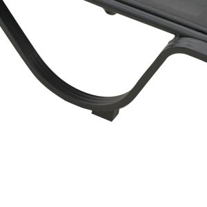 Chaise longue with armrests Attain aluminum and textile in dark gray shade 200x62x35