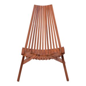 Folding chaise lounge, natural teak wood, 101x63x80cm