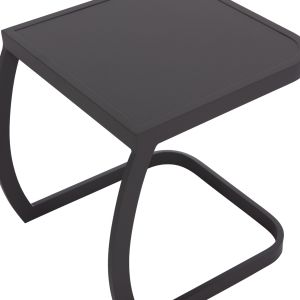 Chaise longue side table Rickon Hm6324.01 aluminum in gray color 45x48x49.5cm.