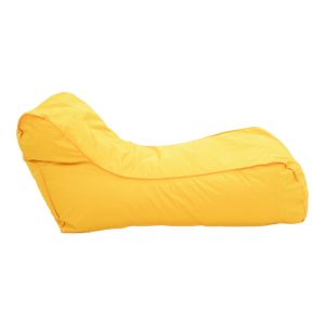 Lara waterproof pouf chaise lounge in yellow 60x150x40cm