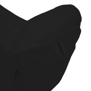 Lara waterproof pouf chaise lounge in black 60x150x40cm