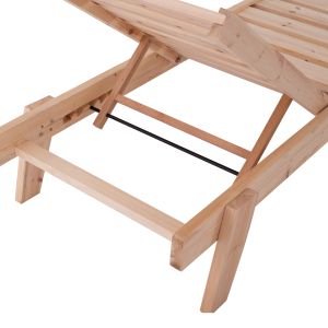 Chaise lounge Swedish solid wood Samos 67x200x83cm Hm11643
