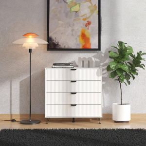 Cabinet Brest 4f in white with dimensions 93x40x90cm